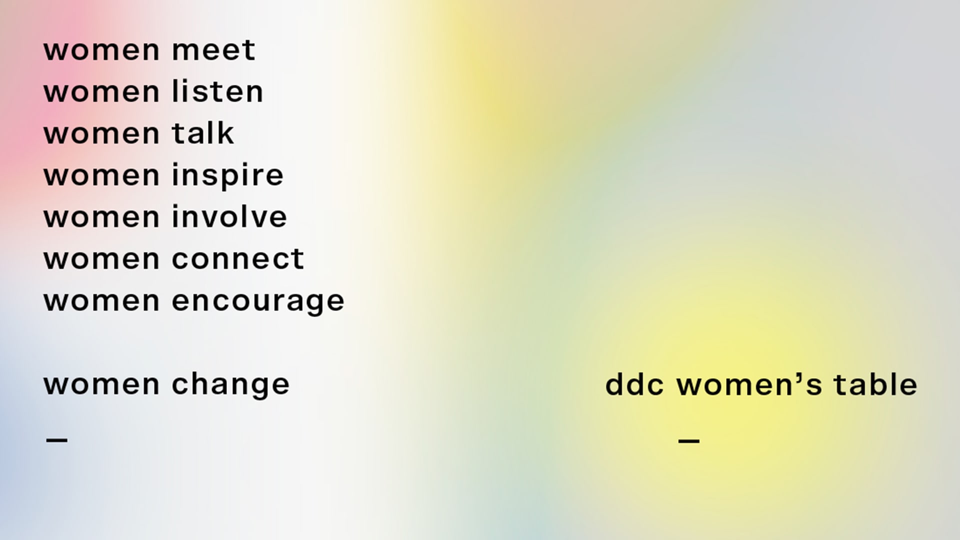 DDC Womens Table